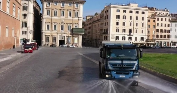 Обработка улиц в Италии