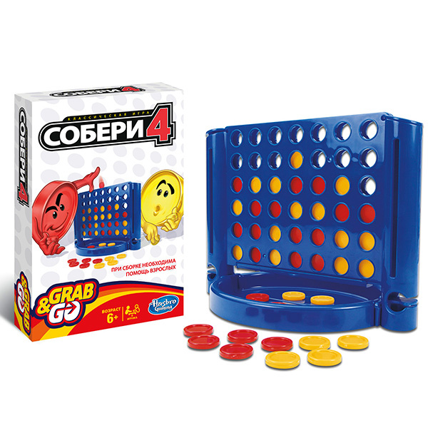 Hasbro Other Games B1000 Дорожная игра Собери 4