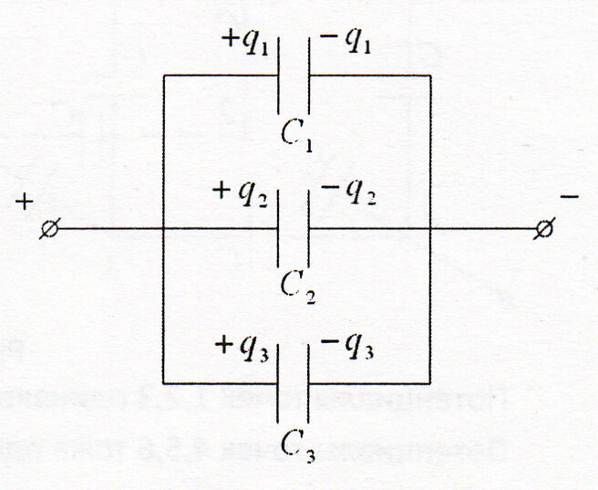 Параллельная схема конденсаторов