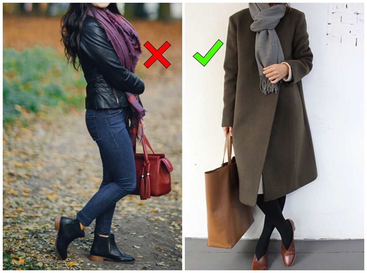 ОБЪЕМНЫЙ ШАРФ 
Наматывать на шею шарф так, чтоб под ним не было видно ни вас, ни вашей верхней одежды - прием устаревший. Гораздо современнее смотрятся более сдержанные шарфы, аккуратно обернутые или завязанные вокруг шеи. 