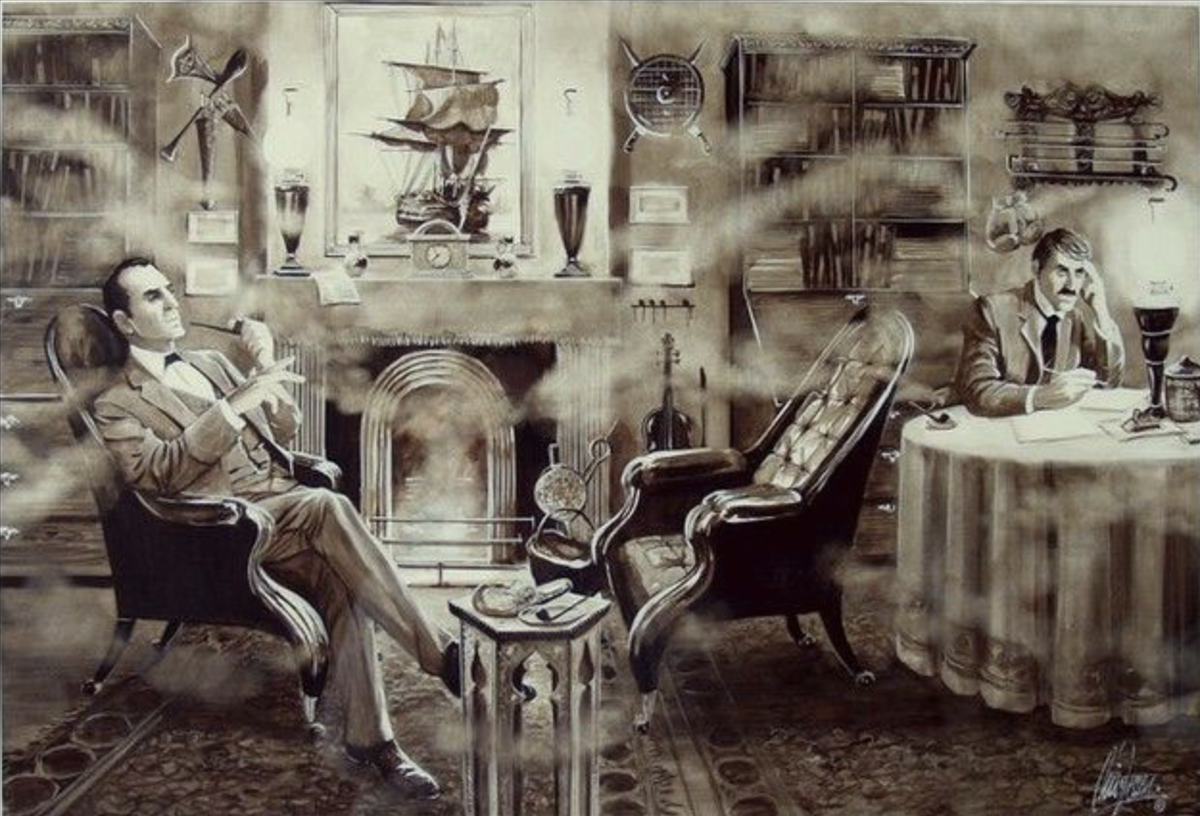 Иллюстрация к  Ниса Джессена к «Этюду в багровых тонах»