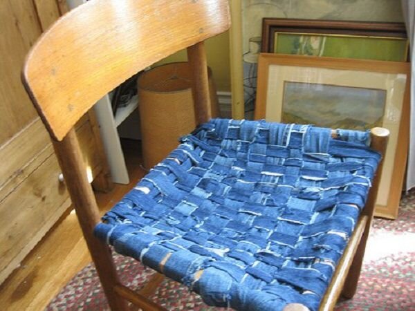 Старые джинсы-новые вещи: часть 1. Преображаем интерьер | Златоручка | Дзен