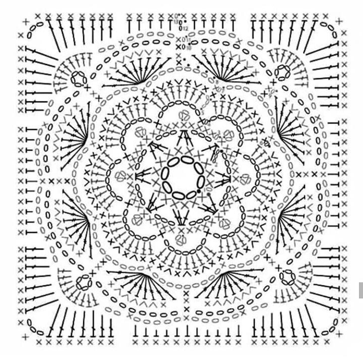 Красивые квадратные мотивы схемы. Бабушкин квадрат Pizzazz схема. Вязание крючком Афганский квадрат схема. Мотивы Бабушкин квадрат для вязания крючком схемы. Мотив крючком в кругу друзей.