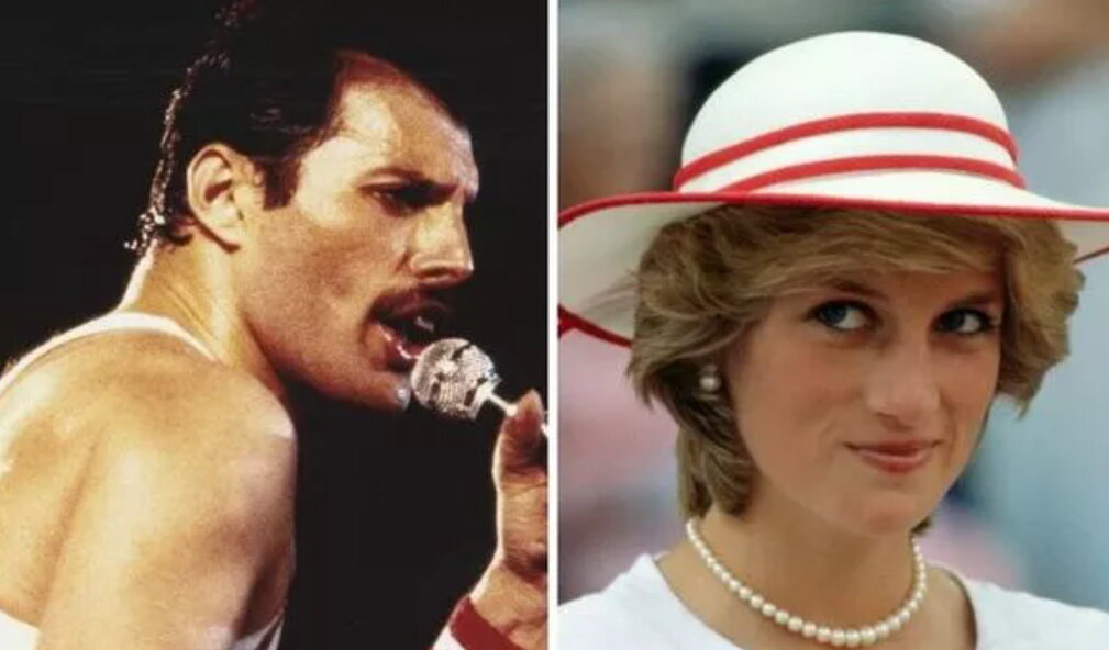 Фредди Меркьюри и принцесса Диана (фото GETTY)