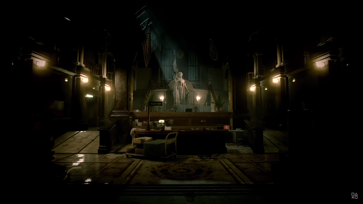 Resident Evil 2 кадр из игры.