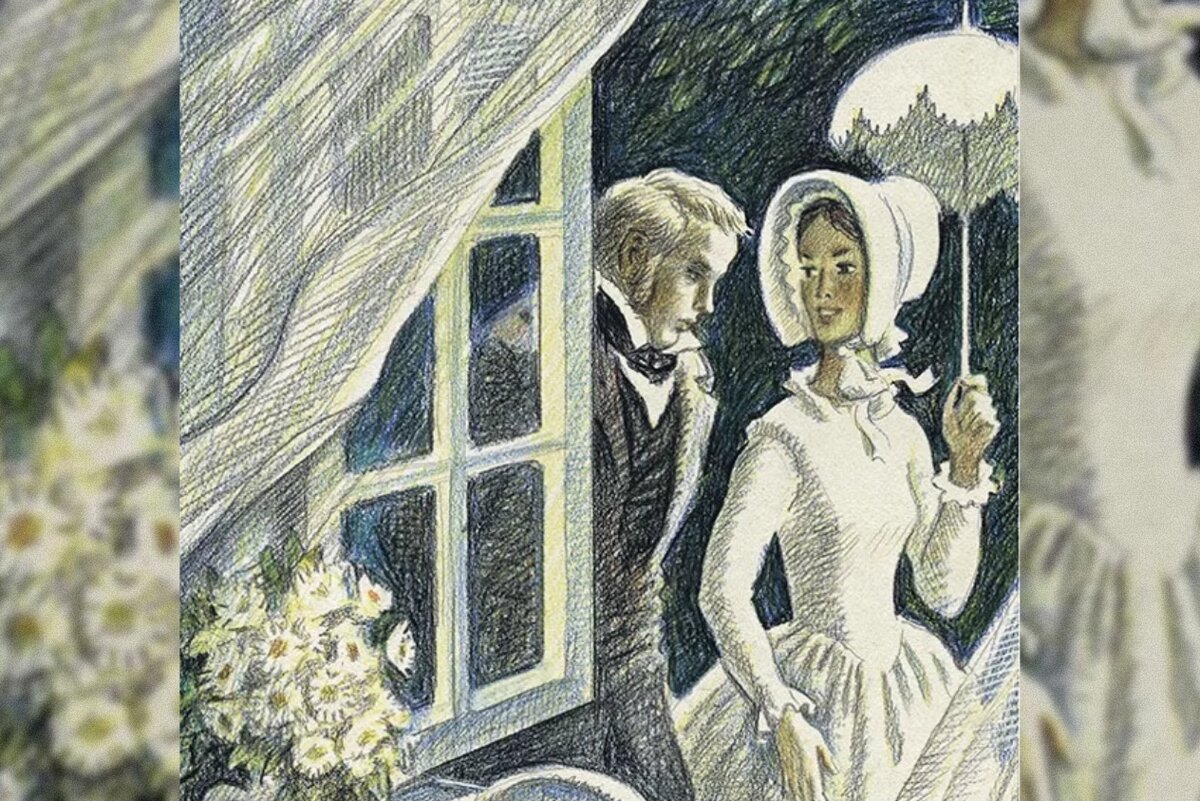 Обломов и Ольга, иллюстрация Ю. С. Гершковича