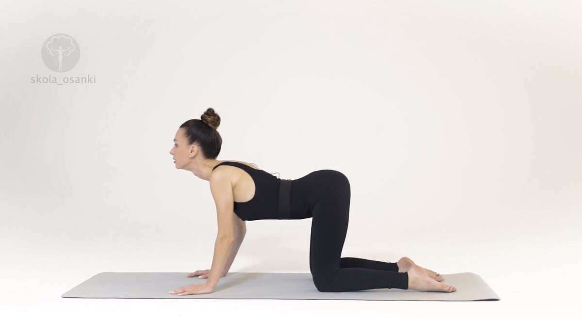 Упражнение "Кошка" для быстрого снятия напряжения в области спины