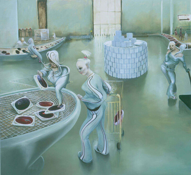 Инка Эссенхай (Inka Essenhigh).Шоппинг, 2005.  Масло, холст