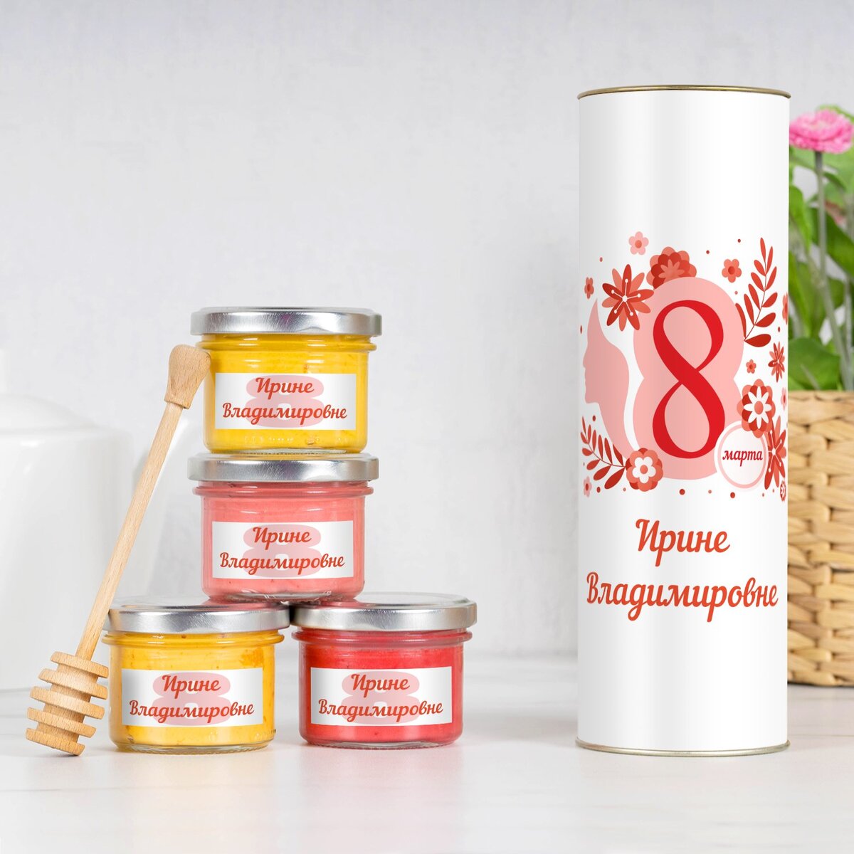 Именной набор меда «Весенний праздник», 1190 руб.