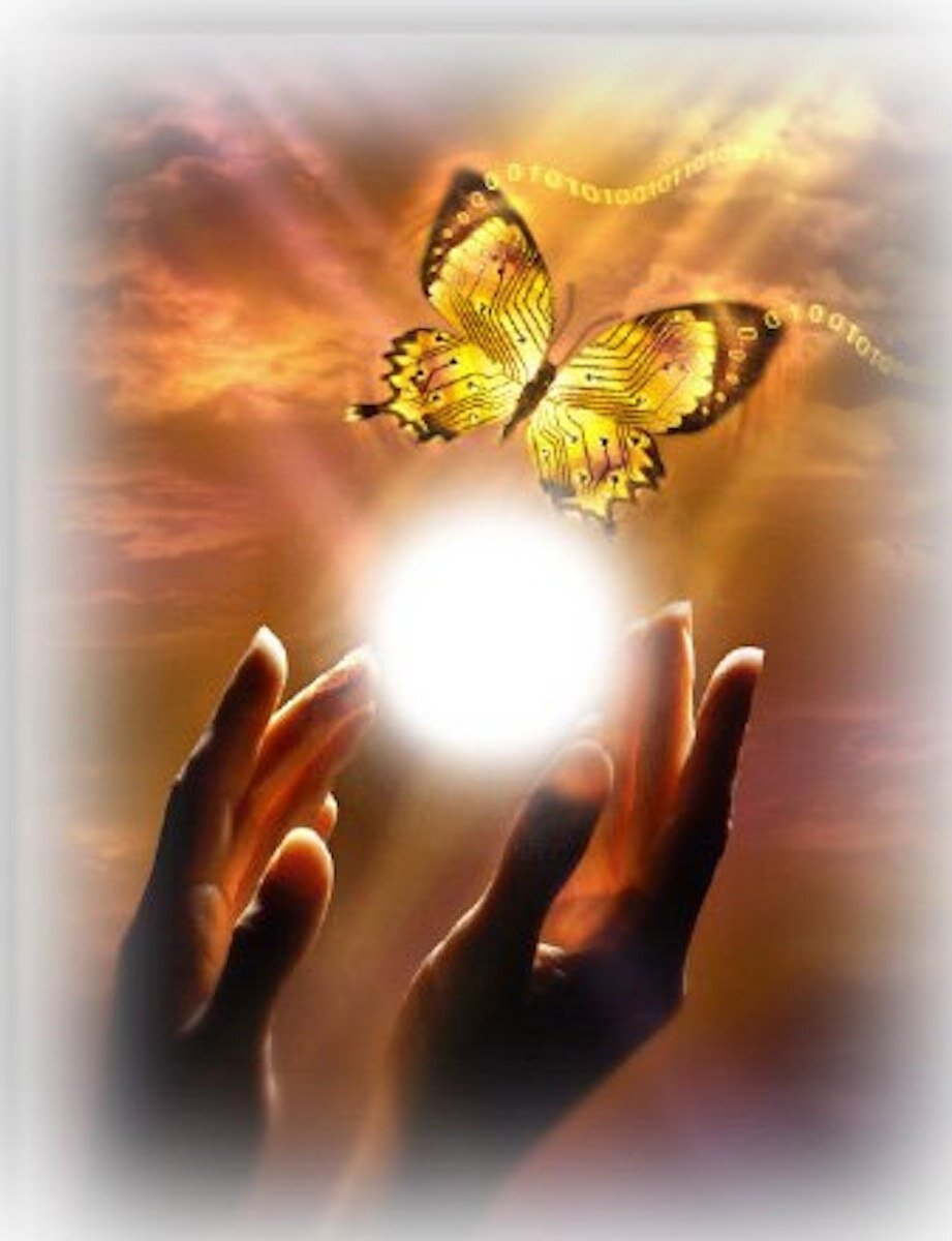 волшебство в руках. ладошка. вхождение. руки любовь. свет внутри человека.