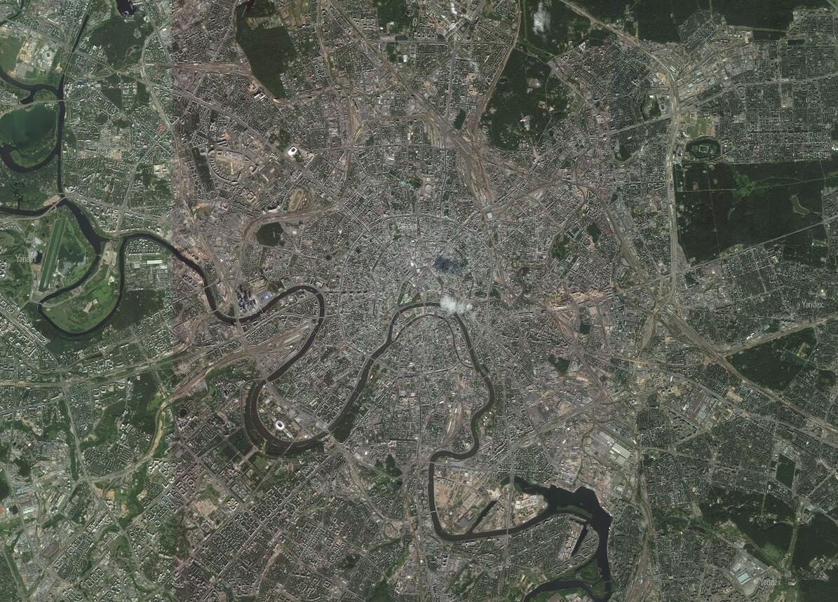 Москва со спутника