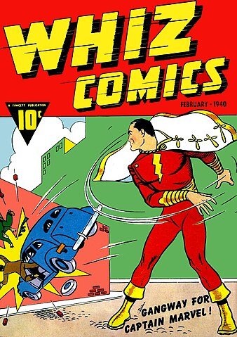 Автор: C. C. Beck - Cover from Whiz Comics #2, February 1940. Источник: https://commons.wikimedia.org/w/index.php?curid=7888704 