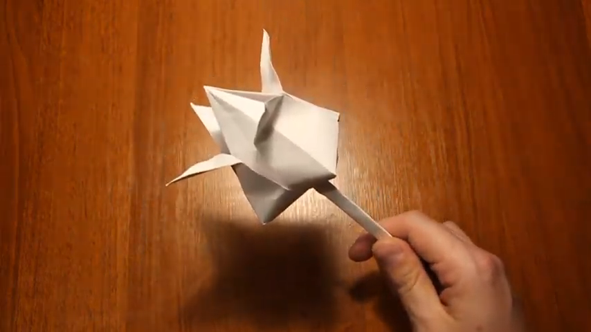 Цветы из бумаги / Оригами для детей / как сделать тюльпан из бумаги своими руками Paper flowers