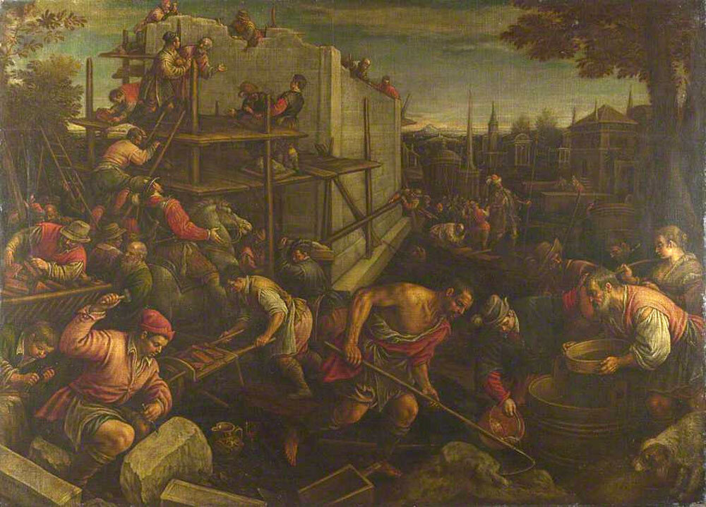 
Леандро Бассано, "Вавилонская башня", около 1600
