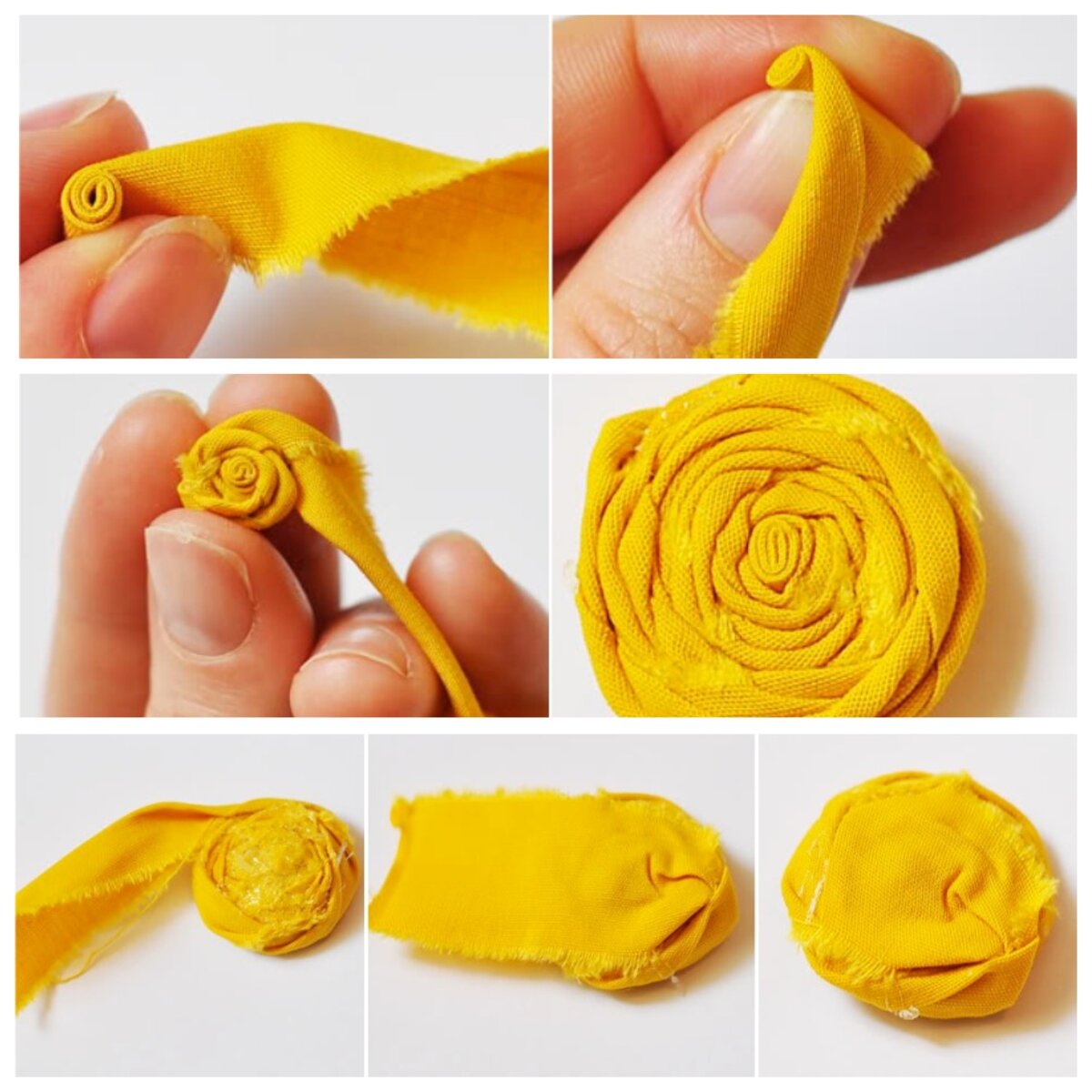 Как сделать розу из ткани своими руками в нескольких вариантах