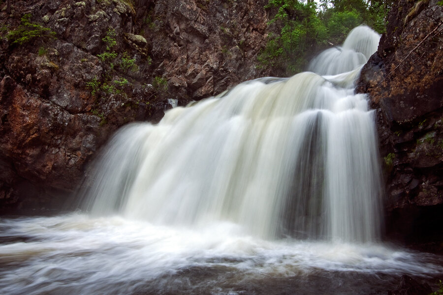 Национальный парк Паанаярви водопад Киваккакоски