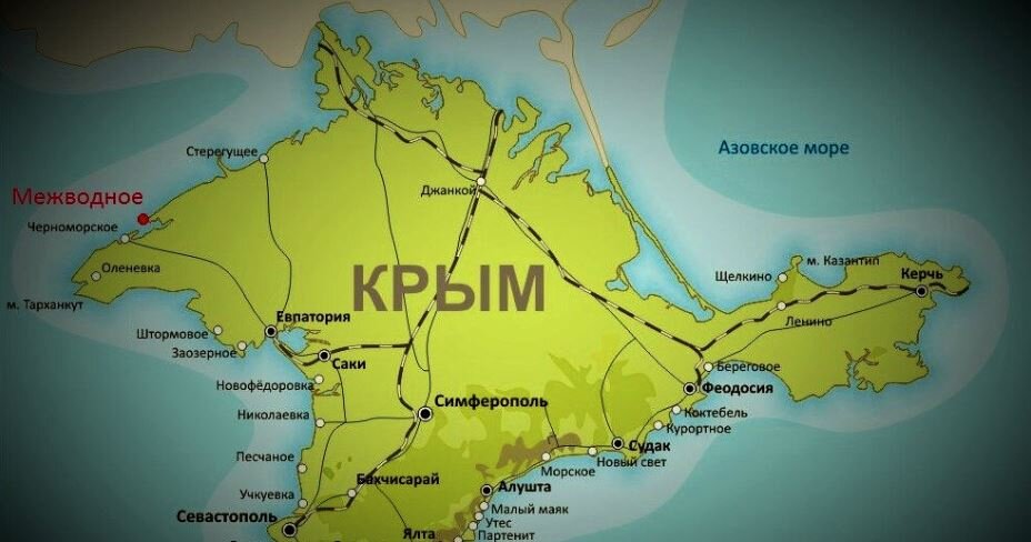 Карта крыма 2024 года с городами