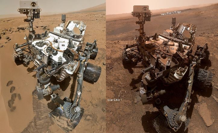 Вот как выглядел Curiosity 7 лет назад и сейчас.