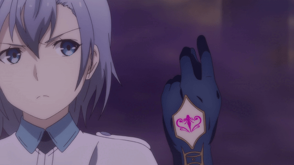 ГИФ'ка из аниме: сутенер щелчком пальца накладывает "сало".