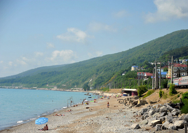 Пляж свирский в лазаревском