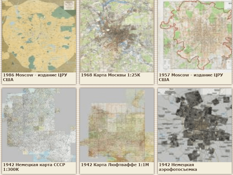 retromap - популярные карты