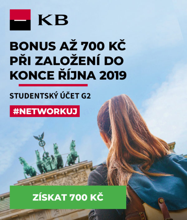 Бонус до 700 крон при открытии счета в KB 