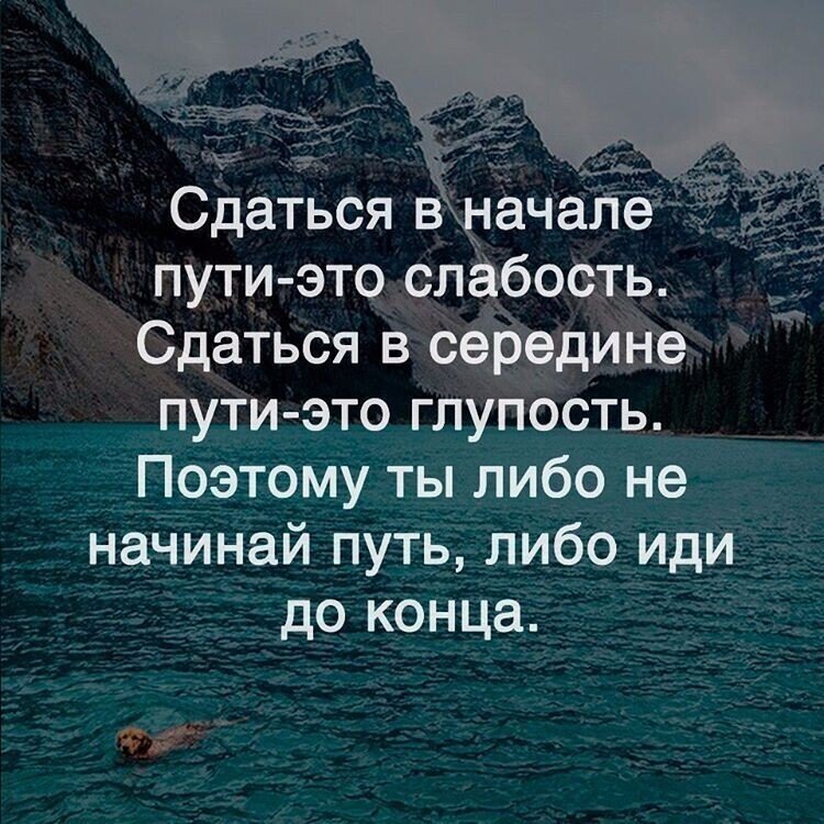 Фактом своего рождения мы все начали свой путь. Идем до конца!