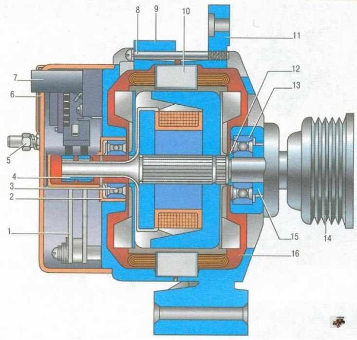 Генератор ВАЗ Лада Приора, Лада Гранта, 14V, А производство КЗАТЭ 