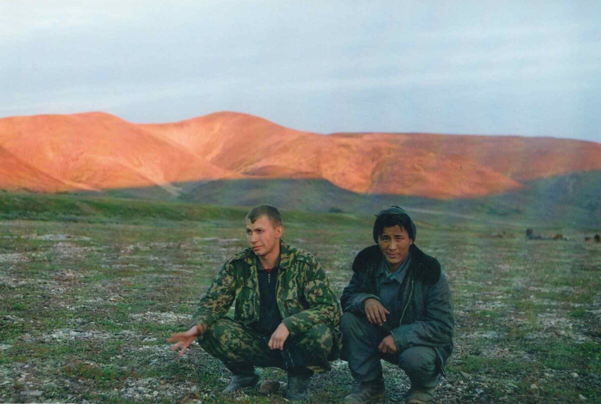 Автор и чукча Вова на участке Озерный