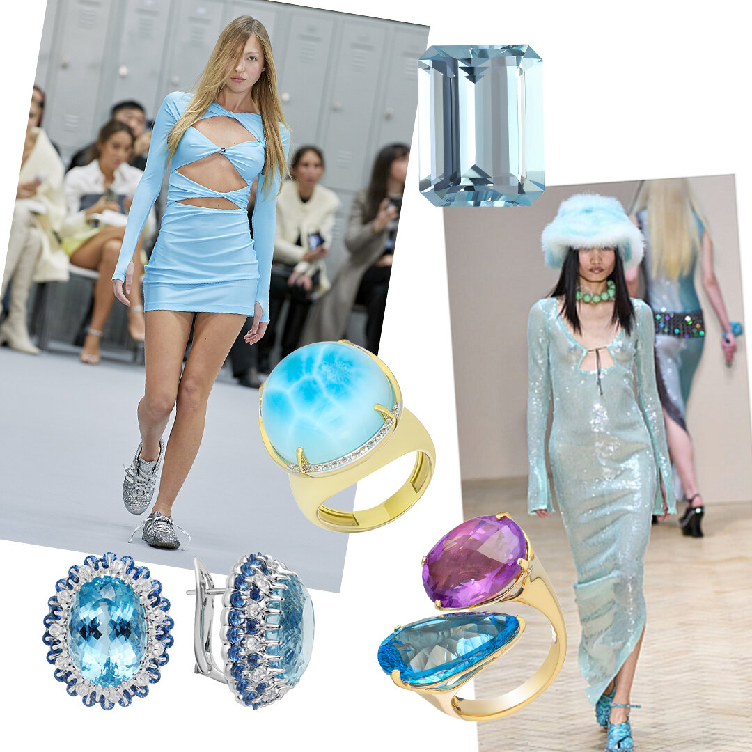 Украшения с топазами, аметистами, сапфирами и бриллиантами AMIRALD