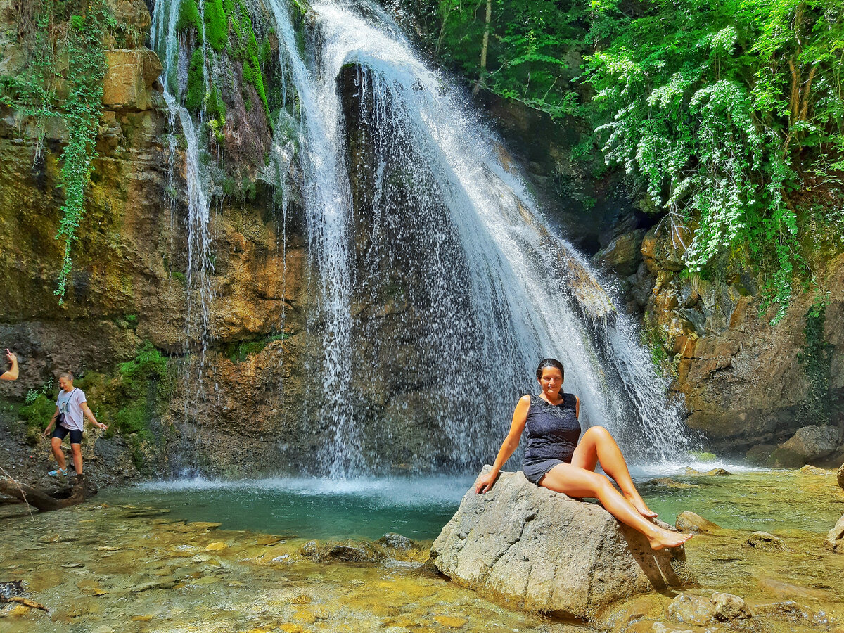 На съемках водопада Джур Джур