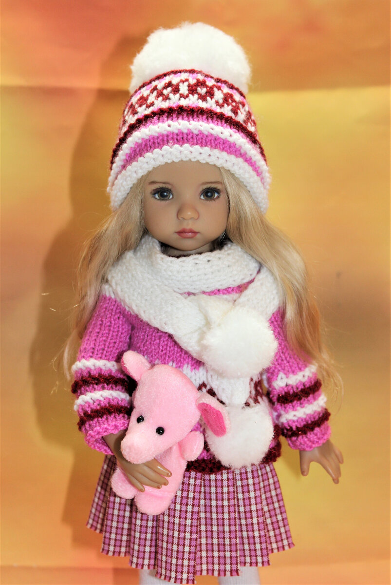 Коллекционная кукла Little darling, наряд с розовым слоником, фото и работа автора