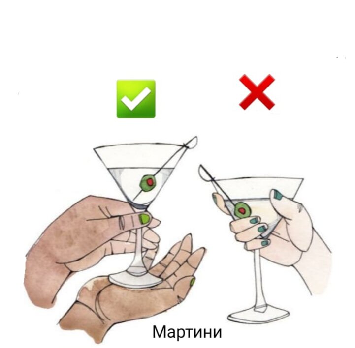 Как правильно держать бокал Мартини