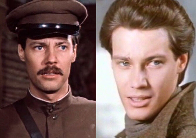 Владимир Конкин в фильмах: «Место встречи изменить нельзя» 1979 г. и «Как закалялась сталь», 1973 г.Фото Яндекс.Картинки