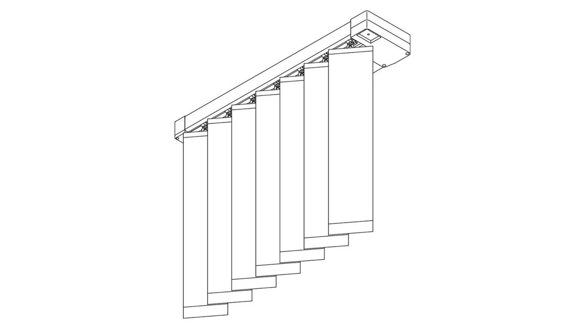 система вертикальных жалюзи. электропривод