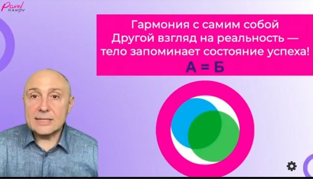 Мастер-класс Павла Ракова "Как женщине легко достичь поставленных целей и самореализоваться" (скриншот экрана)