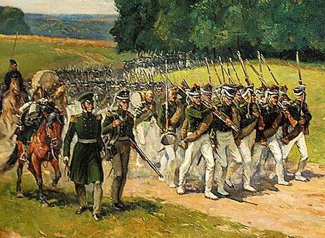 Рисунок 1. Великая армия шла за российской по пятам