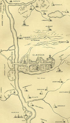Карта Глазго, 1641 г.
