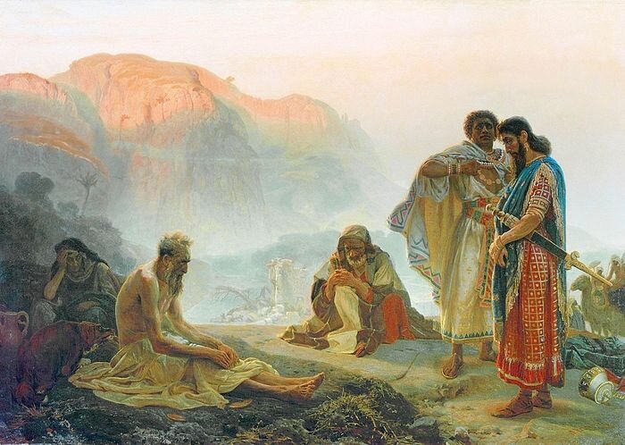 «Иов и его друзья» Илья Репин (1844 – 1930 гг.), дата написания 1869 г.