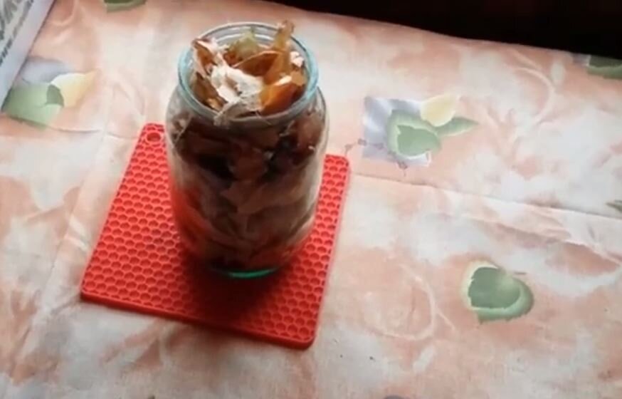 Водный раствор из луковой шелухи