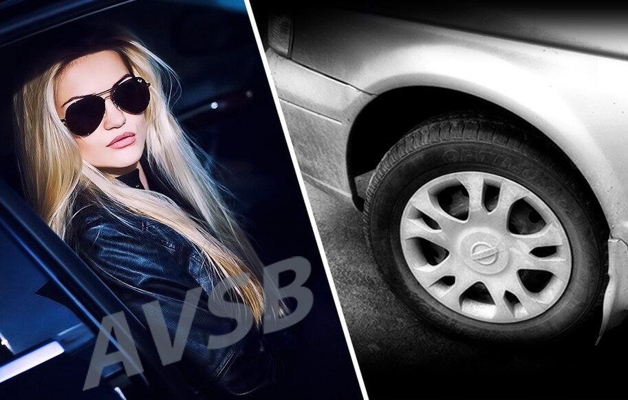 Девушка за рулем BMW x6