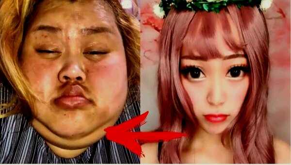 Азиатки научились перевоплощаться до неузнаваемости при помощи макияжа