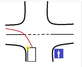 Наезд на сплошную при повороте