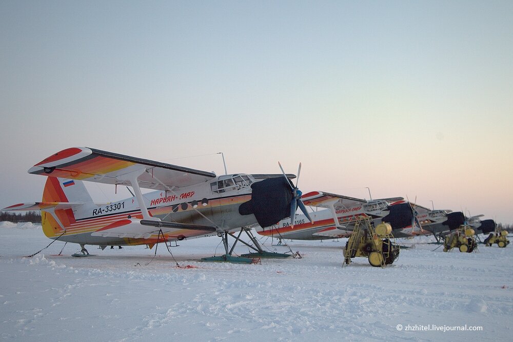 Ан-2 на лыжах в Нарьян-Маре