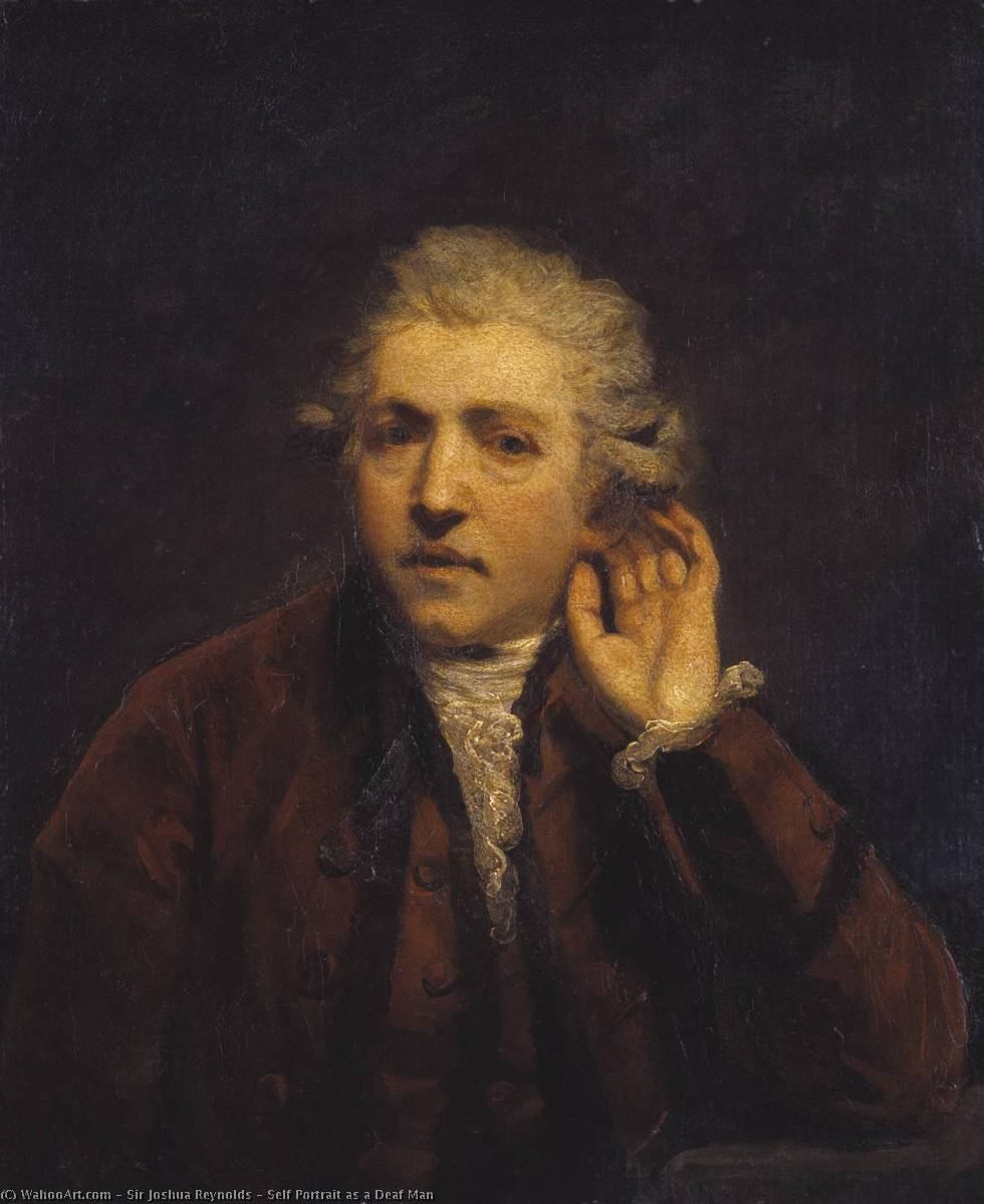 "Автопортрет в виде глухого человека" Joshua Reynolds - Холст - 1775