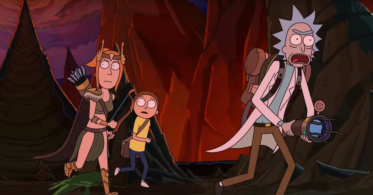 Саммер, Морти и Рик. Кадр из трейлера.