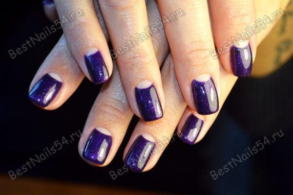 Дизайн лунки на ногтях (гель лак харуяма 71)