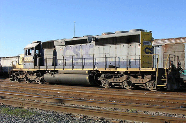 EMD SD40-2 компании CSX, идентичный локомотиву сбежавшего поезда. Фото: Commons.wikimedia.org