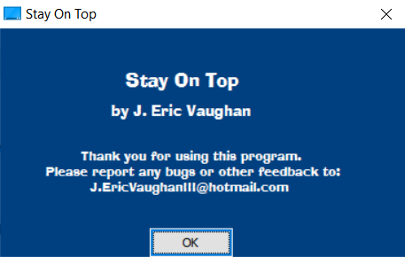 Он написал ее для себя, так как старая программа, которой он ранее пользовался - перестала работать на последних сборках Windows 10.