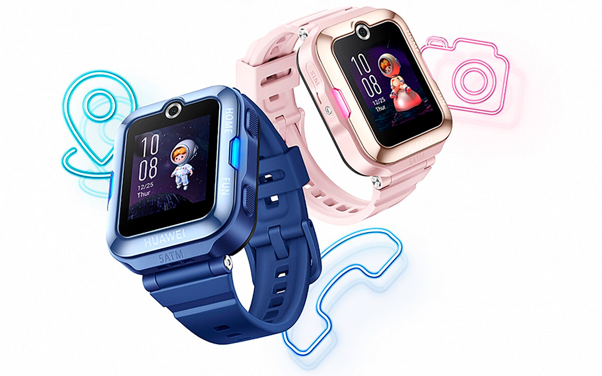 Huawei Watch Kids 4 Pro в синем и розовом цвете | Источник: Huawei